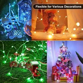 img 1 attached to Vibrant RGB Christmas Fairy Lights: 33ft 100 LED String Lights with Remote – USB Powered Color Changing, Timer & 12 Modes for Bedroom, Holiday, and Christmas Tree Decorations