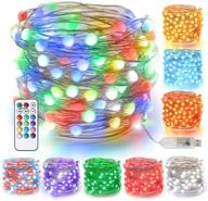 vibrant rgb christmas fairy lights: 33ft 100 led string lights with remote – usb powered color changing, timer & 12 modes for bedroom, holiday, and christmas tree decorations логотип