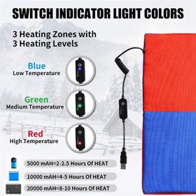 img 3 attached to 🔥 CONQUECO Heated Seat Cushion - Portable Electric Mat with 3 Heat Settings for Outdoor Sports, Camping, Travel, and Winter Warmth