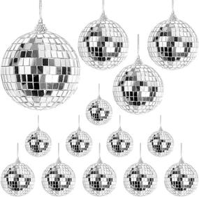 img 4 attached to 🎄 14-Piece Set: Shimmering Disco Ball Ornaments for Festive Christmas Tree Decorations and Disco Party Ambiance