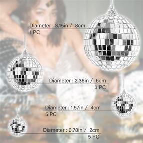 img 3 attached to 🎄 14-Piece Set: Shimmering Disco Ball Ornaments for Festive Christmas Tree Decorations and Disco Party Ambiance