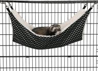 black and white polka dot pet cage hammock – proselect wild time with fleece interior, 21” x 12.5” measurements logo