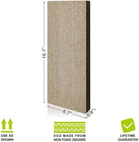 img 3 attached to 🐱 Premium Eco-Friendly Wall Mount Cat Scratcher by Way Basics (Crafted from Sustainable Non Toxic zBoard Paperboard), Espresso