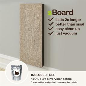 img 1 attached to 🐱 Premium Eco-Friendly Wall Mount Cat Scratcher by Way Basics (Crafted from Sustainable Non Toxic zBoard Paperboard), Espresso