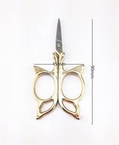 img 3 attached to 🦋 Yueton Embroidery Scissors - Golden Butterfly Needlework Tools