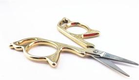 img 1 attached to 🦋 Yueton Embroidery Scissors - Golden Butterfly Needlework Tools