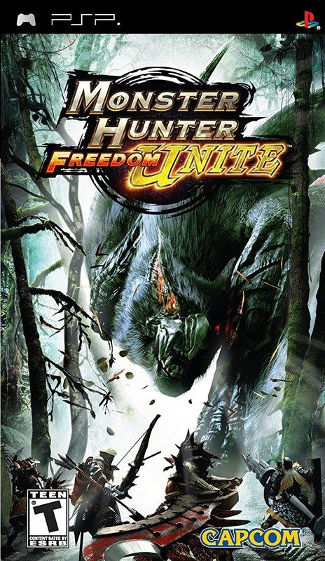 monster hunter freedom unite sony psp 로고