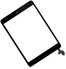 img 1 attached to A-MIND Black Screen Replacement for iPad Mini 1 & 2 - Including IC Chip, Home Button, Cameral Holder, Screen Protector, + Repair Tools