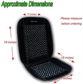 img 3 attached to 🚗 Zento Deals 2 Pcs. Premium Quality Comfortable Black Wooden Beaded Plush Velvet Seat Cover for Car – Enhanced Ventilation Massage Cool Car Seat Cushion