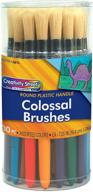 🖌️ creativity street 5168 colossal brush set - natural bristle, round - 30-piece bundle logo