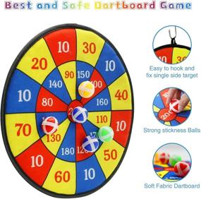 img 2 attached to 🎯 Comgoo Board Games for Kids: Safe Indoor Party Games and Classic Toys Gifts with Darts Board and Sticky Balls - Perfect for 5-12 Year Old Boys and Adults!