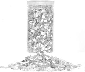 img 4 attached to COYMOS Crushed Glass for Crafts: Sparkling Crystals for Resin Art, Vase Filler & Home Decorations - 1 Pound Pack