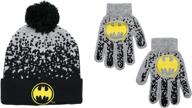 🦇 stay warm in style with dc comics batman beanie: the ultimate boys' accessory for cold weather logo