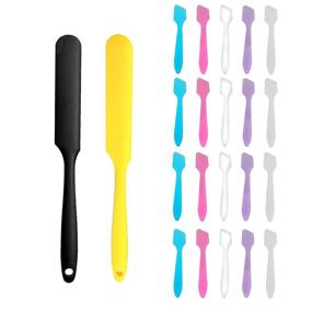 img 4 attached to Non Stick Spatulas Silicone Applicator Reusable Shave & Hair Removal for Men's