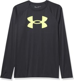 img 2 attached to 👕 Удобная и Спортивная: Верхняя одежда с длинными рукавами Under Armour Boys' Tech Big Logo для активных мальчиков