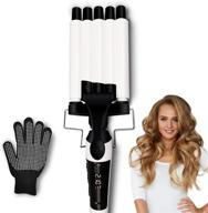 💇 janelove hair crimper waver - 16mm (0.62") 5 barrel curling iron with lcd display, adjustable temperature & quick heat hair styling tools - auto off professional crimper iron for long hair logo