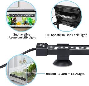 img 1 attached to 🐠 Hygger 24/7 Mode Submersible Aquarium LED Light with Full Spectrum, 3 Rows Beads in 7 Colors, Auto On/Off, Sunrise to Moonlight, Adjustable Timer and Brightness, 10W