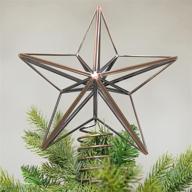 glass star christmas tree topper - large rustic retro farmhouse country decor - unique vintage elegant tree toppers clip for xmas tree tops logo
