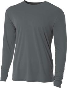 img 3 attached to 🏊 Ultimate Performance Men's Loose Fit Long Sleeve Rash Guard for Water Sports & Swimwear