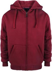 img 4 attached to Sherpa Lined Fleece Zip Up Sweatshirts Sweatshirt Boys' Clothing and Fashion Hoodies & Sweatshirts