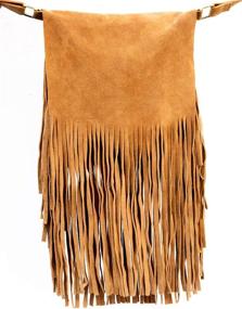 img 4 attached to 👜 Aryan Exports Women's Vintage Boho Bag - Leather Fringe Tassel Cross Body Purse with Bohemian Vibes