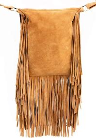 img 1 attached to 👜 Aryan Exports Women's Vintage Boho Bag - Leather Fringe Tassel Cross Body Purse with Bohemian Vibes