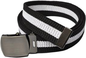 img 3 attached to KASAJIMA 01 1 Cotton Blacknickeling Buckle Men's Accessories and Belts