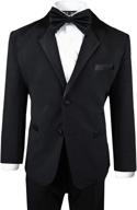 stylish and contemporary black n bianco boy's modern tuxedo dresswear set logo