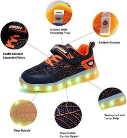 img 2 attached to 👟 YUNICUS Light-Up Toddler Boys' Sneakers