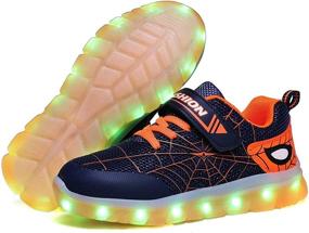 img 3 attached to 👟 YUNICUS Light-Up Toddler Boys' Sneakers