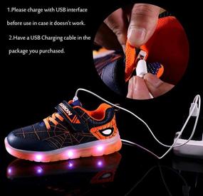 img 1 attached to 👟 YUNICUS Light-Up Toddler Boys' Sneakers