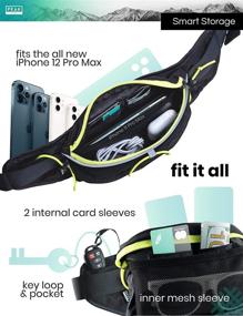 img 1 attached to 🎒 Peak Gear Fitness Fanny Pack - Lightweight Jogging, Walking, Hiking Bag and Phone Pouch with Bottle Holder - No Bounce, Large Pouch and Adjustable Strap