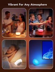 img 2 attached to 🔦 Govee Ambient Portable Smart Light: Dimmable Bluetooth Table Lamp with RGBWW, Rechargeable, App Control, Preset Scene Effects, Music Mode - Ideal for Bedroom and Living Room (No WiFi or Alexa Support)