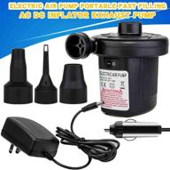 🔌 wideplore quick-fill ac electric air pump: efficient 110v ac/12v dc inflator with 3 nozzles - deflates/inflates 450l/min, including car & home power adapters logo