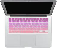 🎀 batianda silicone keyboard cover protector for macbook air 13", macbook pro 13", 15", 17" - gradient pink ombre color (with or without retina display) logo