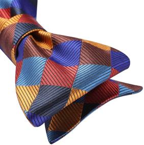 img 1 attached to Stylish Bowties Pocket Classic Wedding Handkerchief - A Chic Accessory for Special Occasions