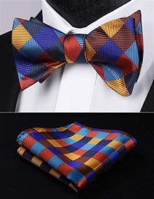 img 3 attached to Stylish Bowties Pocket Classic Wedding Handkerchief - A Chic Accessory for Special Occasions