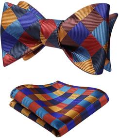 img 4 attached to Stylish Bowties Pocket Classic Wedding Handkerchief - A Chic Accessory for Special Occasions