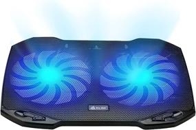 img 4 attached to 🖥️ KLIM Pro - The Ultimate Laptop Cooling Pad for Professionals in 2021 - Lightweight, Compact, and Durable - Compatible with 10” to 15.6” Laptops - USB Port and Built-in Fans - Black