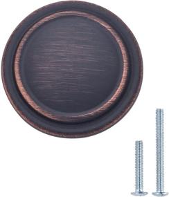 img 4 attached to 🔘 10-Pack Amazon Basics Oil Rubbed Bronze Cabinet Knob, 1.25-inch Straight Top Diameter