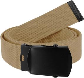 img 3 attached to Military Style Canvas Black Buckle Men's Accessories in Belts