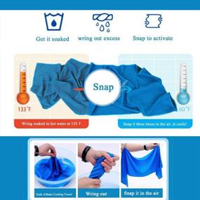 img 2 attached to 🌬️ JUSTA Instant Cooling Towel: Stay Refreshed during Sports and Fitness Activities with Super Absorbent Snap Cooling Towels (40''x12)