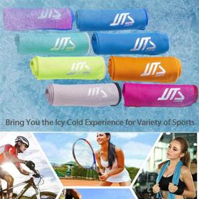 img 3 attached to 🌬️ JUSTA Instant Cooling Towel: Stay Refreshed during Sports and Fitness Activities with Super Absorbent Snap Cooling Towels (40''x12)