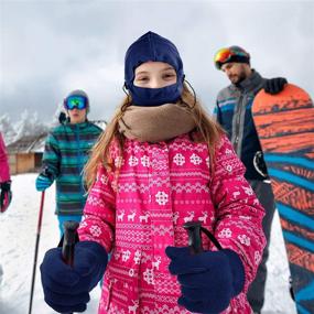 img 1 attached to 🧣 Stay Warm and Protected: Winter Windproof Fleece Children Balaclava - Perfect Girls' Accessories