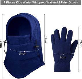 img 3 attached to 🧣 Stay Warm and Protected: Winter Windproof Fleece Children Balaclava - Perfect Girls' Accessories