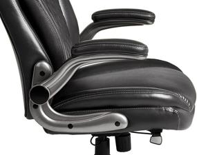 img 2 attached to AmazonCommercial Ergonomic High Back Rhombus Stitched Executive Furniture