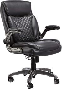 img 4 attached to AmazonCommercial Ergonomic High Back Rhombus Stitched Executive Furniture