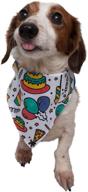 🎉 pet krewe birthday dog bandana party supplies - diy kit with 2 pet bandanas & 4 non-toxic fabric markers for dogs or cats - one size fits most логотип