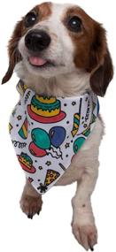 img 4 attached to 🎉 Pet Krewe Birthday Dog Bandana Party Supplies - DIY Kit with 2 Pet Bandanas & 4 Non-Toxic Fabric Markers for Dogs or Cats - One Size Fits Most