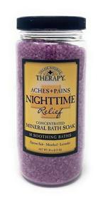 img 1 attached to Relaxing and Soothing Village Naturals Therapy Mineral Bath Soak Variety Set: Restless Nights, Aches & Pain, Stress & Tension (3 Pack, 20oz Jars)